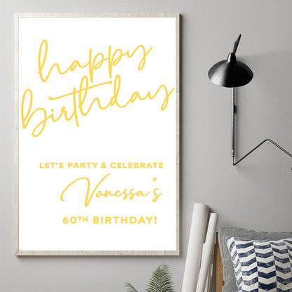 Happy Birthday - Personalized Birthday Canvas And Poster