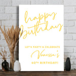 Happy Birthday - Personalized Birthday Canvas And Poster