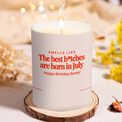 Funny Birthday Gift - Personalized Birthday Candle With Wooden Lid