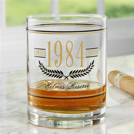 Happy Birthday - Personalized Birthday Whiskey Glass
