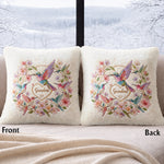 Hummingbird Nana - Personalized Grandma Faux Fur Square Pillow