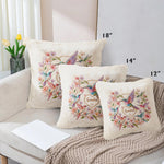 Hummingbird Nana - Personalized Grandma Faux Fur Square Pillow