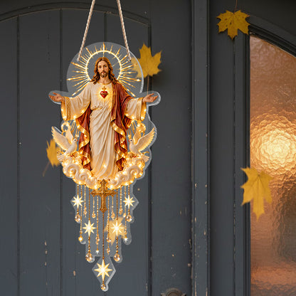 Light Of Faith - Personalized Christian LED Light Acrylic Sign