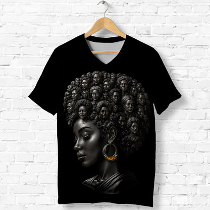 The Women Of Our Culture - Personalized African American Fully Printed V-Neck T-Shirt
