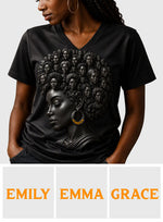The Women Of Our Culture - Personalized African American Fully Printed V-Neck T-Shirt