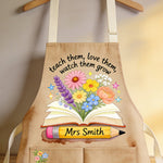 Teacher Gifts Boho Kraft - Personalized Teacher Apron With Pockets