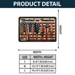 Patriotic Fishing Rod USA Flag - Personalized Fishing 3D Printed Cut Metal Sign