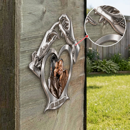 You & Me Forever Love - Personalized Couple 3D Printed Cut Metal Sign