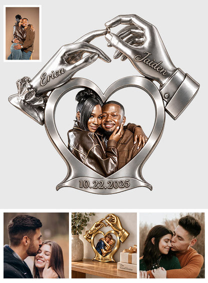 You & Me Forever Love - Personalized Couple 3D Printed Cut Metal Sign