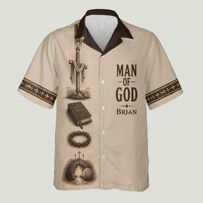 Man Of God - Personalized Christian Hawaiian Shirt & Men Shorts