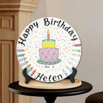 Birthday Gift - Personalized Birthday Ceramic Round Plate