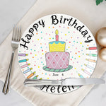 Birthday Gift - Personalized Birthday Ceramic Round Plate