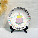 Birthday Gift - Personalized Birthday Ceramic Round Plate