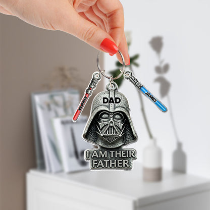 I Am Their Father - Personalized The Force Keychain with Charms