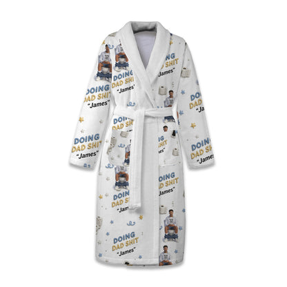 Doing Dad Sh*t - Personalized Father Pajama Kimono Robe