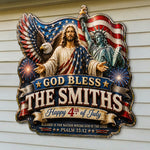 One Nation Under God, 4th Of July - Personalized Christian 3D Printed Cut Metal Sign
