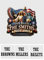 One Nation Under God, 4th Of July - Personalized Christian 3D Printed Cut Metal Sign