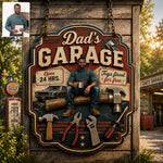Dad's Garage - Personalized Father Cut Metal Sign