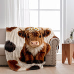 Rustic Comfort - Personalized Highland Cow Blanket