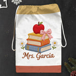 Teacher Gifts - Personalized Teacher Drawstring Tote Bag