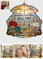 Everlasting Love - Personalized Couple 3D Printed Glass Suncatcher