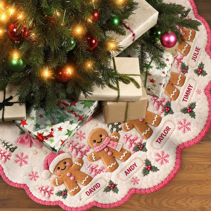 Family Christmas Train - Personalized Grandma Shaped Tree Skirt
