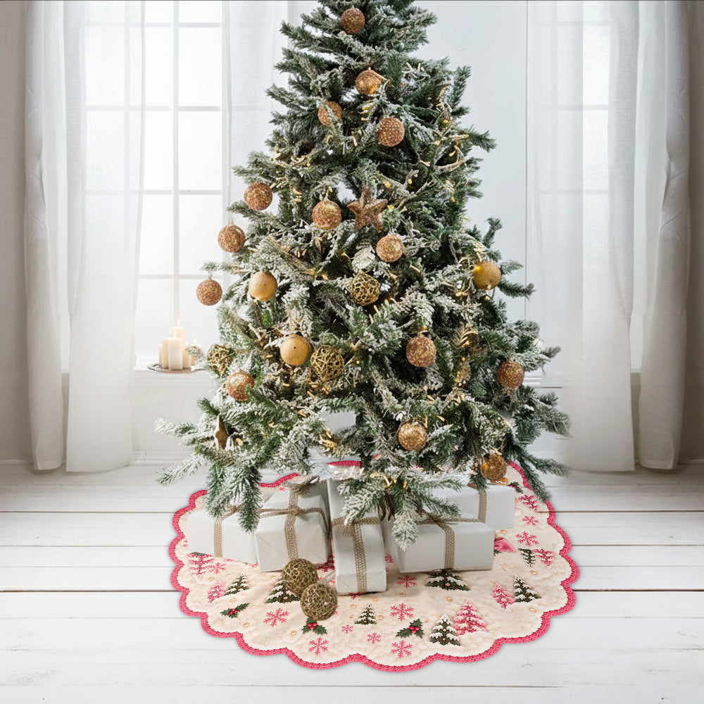 Family Christmas Train - Personalized Grandma Shaped Tree Skirt