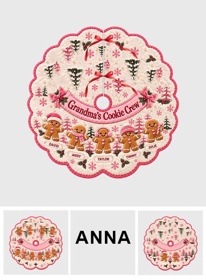 Family Christmas Train - Personalized Grandma Shaped Tree Skirt
