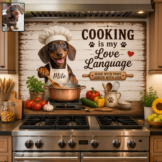 Funny Cooking Pet - Personalized Dog Wall Decal