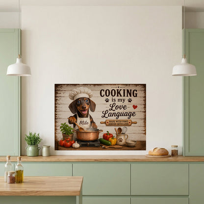 Funny Cooking Pet - Personalized Dog Wall Decal