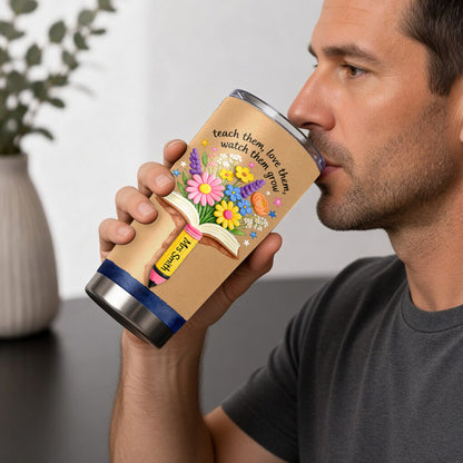 Teacher Gifts Boho Kraft - Personalized Teacher Tumbler