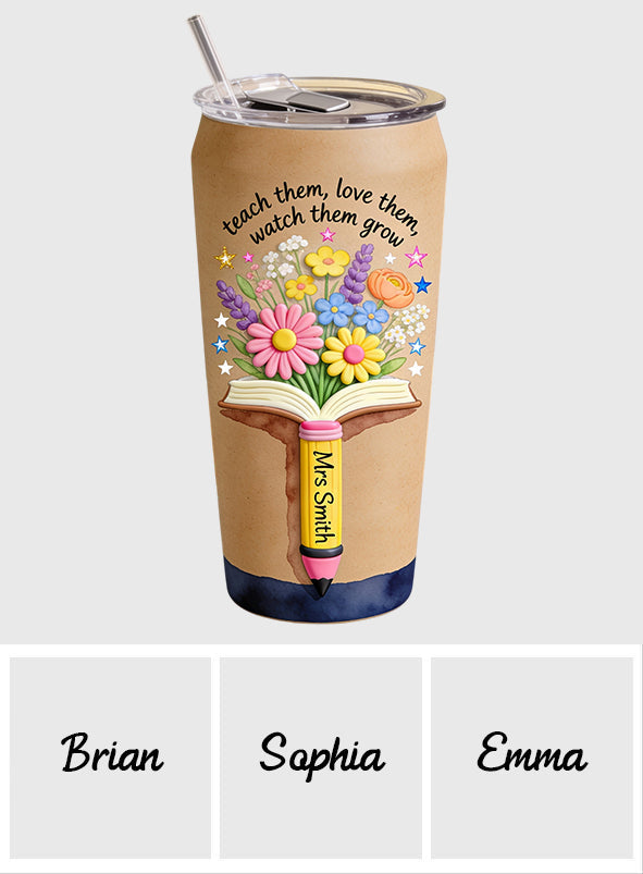 Teacher Gifts Boho Kraft - Personalized Teacher Tumbler