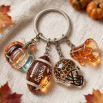 Love Football - Personalized Football Premium Keychain With Charms