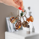 Love Football - Personalized Football Premium Keychain With Charms