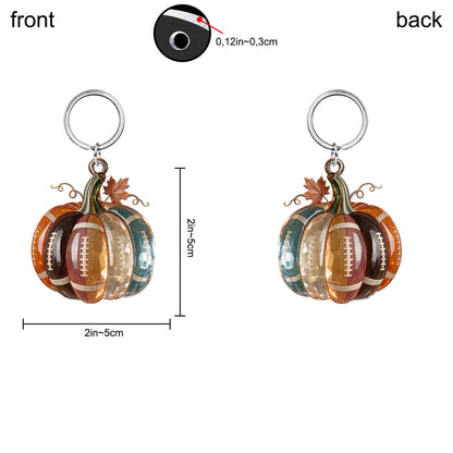 Love Football - Personalized Football Premium Keychain With Charms