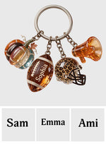 Love Football - Personalized Football Premium Keychain With Charms