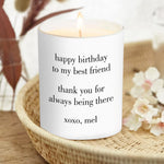 Happy Birthday - Personalized Birthday Candle With Wooden Lid