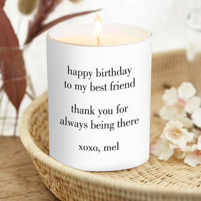 Happy Birthday - Personalized Birthday Candle With Wooden Lid