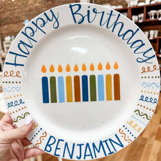 Happy Birthday - Personalized Birthday Ceramic Round Plate