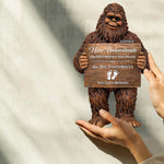 Birthday Gift, Bigfoot Lovers - Personalized Birthday Custom Shaped Wood Plaque