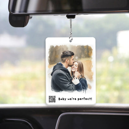 Baby We're Perfect Customize Your Own Song - Personalized Couple Transparent Car Ornament