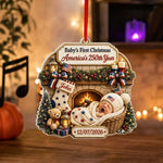 Baby 1st Christmas - Personalized Newborn Premium 3D Ornament