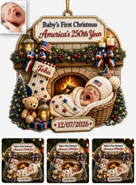Baby 1st Christmas - Personalized Newborn Premium 3D Ornament