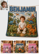 Special Name Blanket Gift For Kids - Personalized Kid Shaped Fleece Blanket