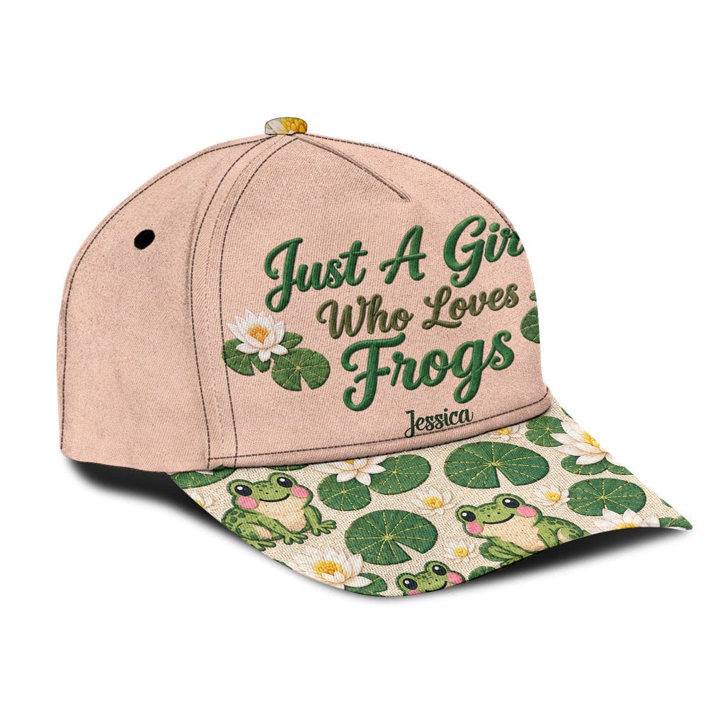 Just A Girl Who Loves Frogs - Personalized Frog Classic Cap