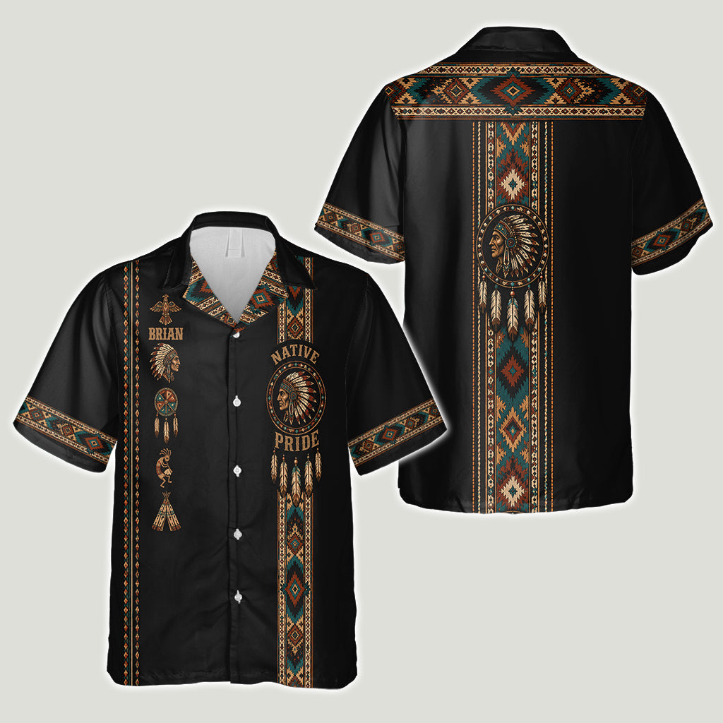 Proud Native - Personalized American Indian Hawaiian Shirt