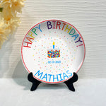 Birthday Gift - Personalized Birthday Ceramic Round Plate