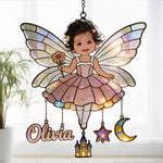 Fairy Custom From Photo - Personalized Kid Window Hanging Suncatcher With Charms
