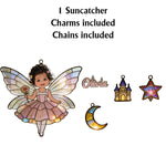 Fairy Custom From Photo - Personalized Kid Window Hanging Suncatcher With Charms