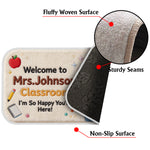 So Happy You're Here - Personalized Teacher Non-Slip Tufted Rug